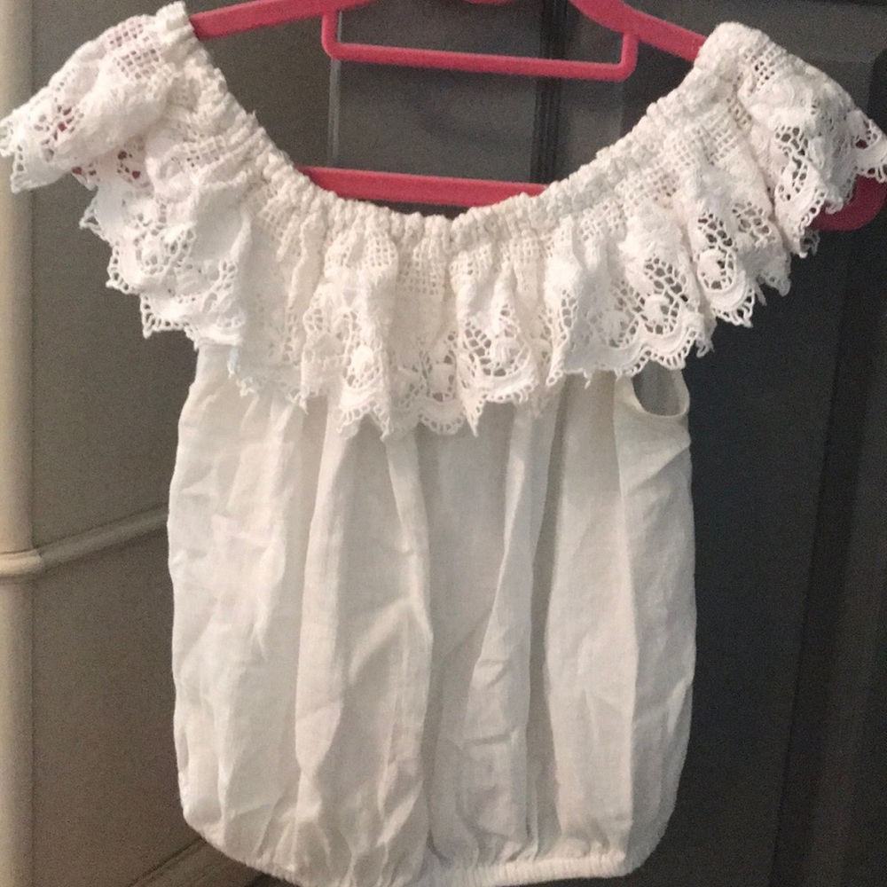 Off the shoulder cropped top